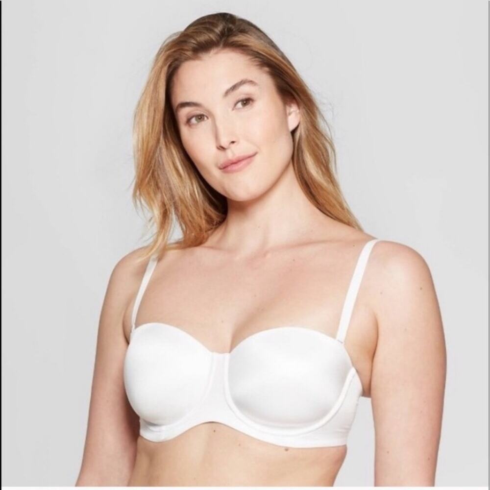 Auden | Target white lightly lined Strapless bra New 40C